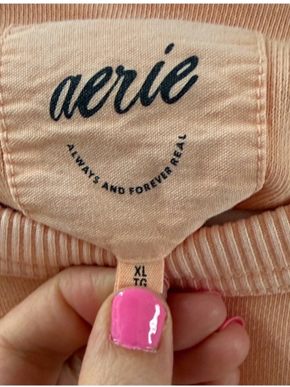 aerie Oversized Peach Crewneck Sweatshirt - Picture 5 of 5